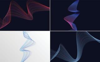 Collection of geometric minimal lines pattern set vector