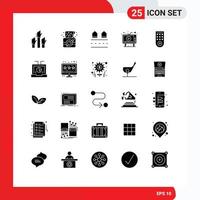 25 Creative Icons Modern Signs and Symbols of media ad photo residences housing Editable Vector Design Elements