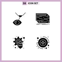 iconos creativos signos y símbolos modernos de desarrollo de cirugía ocular lasik elementos de diseño vectorial editables seo personalizados vector