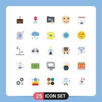 Set of 25 Modern UI Icons Symbols Signs for mask anonymous rose safe folder gdpr Editable Vector Design Elements