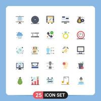25 Creative Icons Modern Signs and Symbols of business develop new computer app Editable Vector Design Elements
