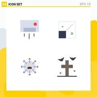 Universal Icon Symbols Group of 4 Modern Flat Icons of ac direction home ware resize career Editable Vector Design Elements