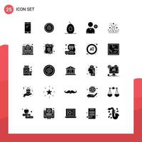 Stock Vector Icon Pack of 25 Line Signs and Symbols for fire like learning human favorite Editable Vector Design Elements