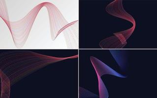 modern wave curve abstract presentation background Pack vector