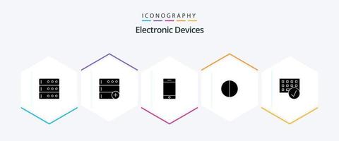 Devices 25 Glyph icon pack including . gadget. smartphone. devices. computers vector