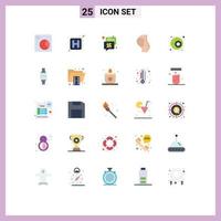 Set of 25 Modern UI Icons Symbols Signs for horror eye hash tag fetus baby Editable Vector Design Elements