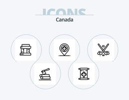 diseño de iconos del paquete de iconos de línea de canadá 5. Canadá. copos de nieve. Canadá. nieve. fotografía vector
