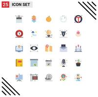 25 User Interface Flat Color Pack of modern Signs and Symbols of web text china photo jewel Editable Vector Design Elements