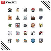 Set of 25 Modern UI Icons Symbols Signs for card creditcard skill medical insurance Editable Vector Design Elements