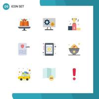 Modern Set of 9 Flat Colors and symbols such as gdpr controller gear business win Editable Vector Design Elements