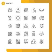 Universal Icon Symbols Group of 25 Modern Lines of drone pin sweet pointer location Editable Vector Design Elements