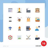 paquete de iconos de vector de stock de 16 signos y símbolos de línea para dispositivos bolsa de servicio de construcción de hotel paquete editable de elementos de diseño de vector creativo