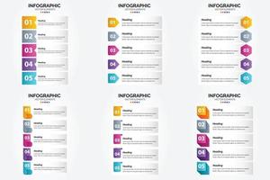 ilustración vectorial infografía conjunto de diseño plano para folleto publicitario y revista vector