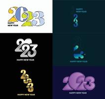 Big Set of 2023 Happy New Year logo text design 2023 number design template vector