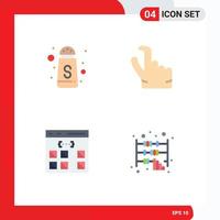 4 Creative Icons Modern Signs and Symbols of serve development out app abacus Editable Vector Design Elements