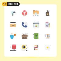 Universal Icon Symbols Group of 16 Modern Flat Colors of board sunscreen analysis sunblock file Editable Pack of Creative Vector Design Elements