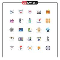 User Interface Pack of 25 Basic Flat Colors of business graphic sales digital graphic ui Editable Vector Design Elements