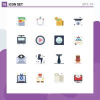 16 Creative Icons Modern Signs and Symbols of railway information check list security cam Editable Pack of Creative Vector Design Elements