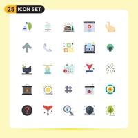 paquete de iconos vectoriales de stock de 25 signos y símbolos de línea para alejar elementos de diseño vectorial editables del bloque del sitio web del árbol vector