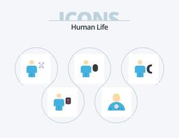 diseño de iconos del paquete de iconos planos humanos 5. contraseña. cuerpo. alarma. avatar. Temporizador vector