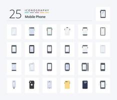 Mobile Phone 25 Flat Color icon pack including mobile. phone. huawei. power bank. mobile vector