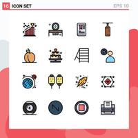 16 Creative Icons Modern Signs and Symbols of apricot punchbag lowboy table boxing oneducation Editable Creative Vector Design Elements