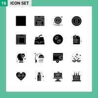 16 Creative Icons Modern Signs and Symbols of mail text control layout divide Editable Vector Design Elements