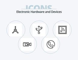 Devices Line Icon Pack 5 Icon Design. . socket. vector