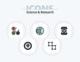 paquete de iconos llenos de línea científica 5 diseño de iconos. sol. ciencia. ciencia. eclipse. ciencia vector