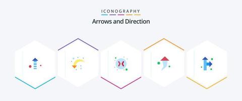 Arrow 25 Flat icon pack including . right up. change arrows. pointer. up vector