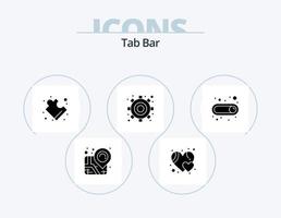 Tab Bar Glyph Icon Pack 5 Icon Design. . . solution. toggle. on vector