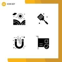 Solid Glyph Pack of Universal Symbols of agriculture laboratory water cooking test Editable Vector Design Elements