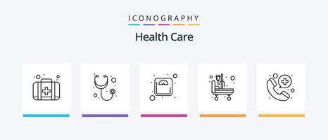 Health Care Line 5 Icon Pack Including records. tablet. diet. pill. capsule. Creative Icons Design vector