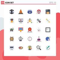 25 Creative Icons Modern Signs and Symbols of printer device cinema copy hotel Editable Vector Design Elements