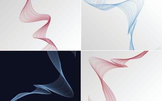 Collection of geometric minimal lines pattern set vector