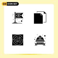 Pack of Modern Solid Glyphs Signs and Symbols for Web Print Media such as banner arrow flag duplicate target Editable Vector Design Elements