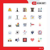 25 Universal Flat Colors Set for Web and Mobile Applications laptop develop folder coding historic Editable Vector Design Elements