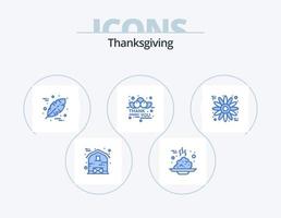 Thanksgiving Blue Icon Pack 5 Icon Design. sunflower. thanksgiving. thanks day. message. cherry vector