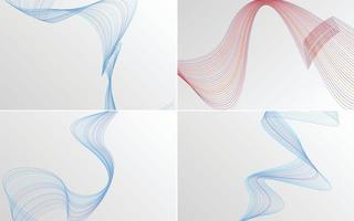 Collection of geometric minimal lines pattern set vector