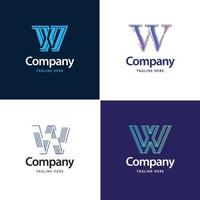 Letter W Big Logo Pack Design Creative Modern logos design for your business vector