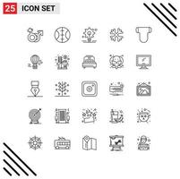 25 User Interface Line Pack of modern Signs and Symbols of pampers briefs gear baby winter Editable Vector Design Elements