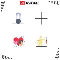 4 User Interface Flat Icon Pack of modern Signs and Symbols of baby event safety plus aspiration Editable Vector Design Elements