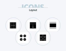 Layout Glyph Icon Pack 5 Icon Design. layout. grid. strategy. arrange. illustration vector