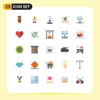 25 Universal Flat Colors Set for Web and Mobile Applications binary things business router internet Editable Vector Design Elements