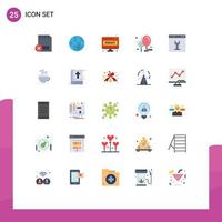 25 Creative Icons Modern Signs and Symbols of party moon security balloon print Editable Vector Design Elements