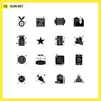 16 Creative Icons Modern Signs and Symbols of health file audio download content Editable Vector Design Elements