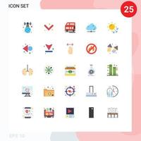 Universal Icon Symbols Group of 25 Modern Flat Colors of dry skin technology coach server data Editable Vector Design Elements