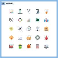 25 Thematic Vector Flat Colors and Editable Symbols of fire user leak security gdpr Editable Vector Design Elements