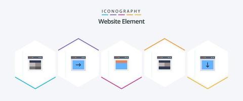 Website Element 25 Flat icon pack including element. arrow. website. app. web vector