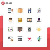 paquete de iconos de vectores de stock de 16 signos de línea y símbolos para documentos creativos e art pants paquete editable de elementos de diseño de vectores creativos